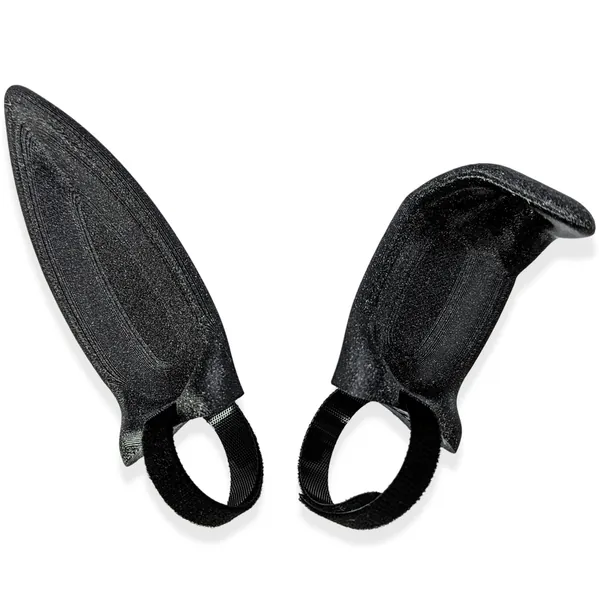 Bunny Ears for Headphones - Adorable Bunny Headphones Attachment in Various Colors with Hidden Self Fastener - Bunny Ears for Gamers and Streamers (Set of 2) (Solid Sparkle Black, Straight/Bent) - Solid Sparkle Black Straight/Bent