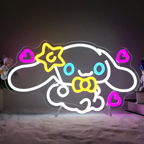 Cinnamoroll Neon Sign Anime Neon LED Signs for Wall Decor Dimmable Neon Light Signs for Bedroom Girls Room Japanese Cartoon Neon Wall Signs Decor Cute Night Light Gifts for Kids - I-Cinnamoroll