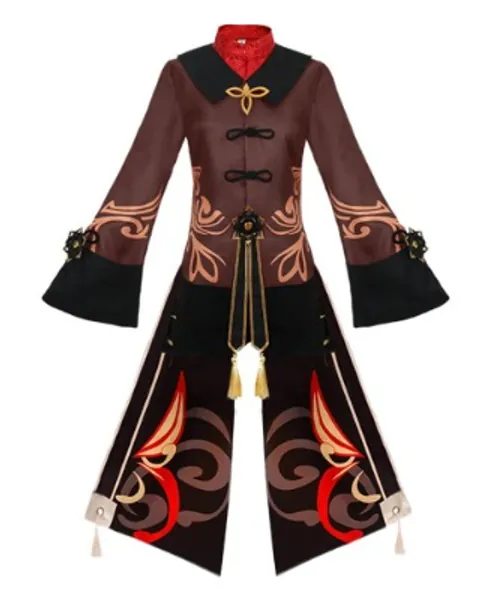MayMaxPlay Hu Tao Cosplay Costume Genshin Impact Cosplay Uniform Hoodie Cloak Outfits Halloween Full Sets