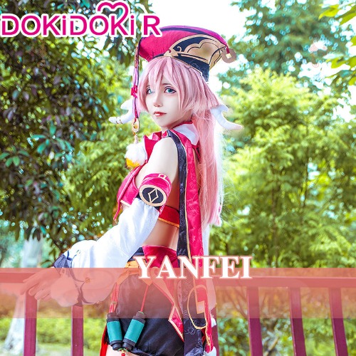 DokiDoki-R Game Genshin Impact Cosplay Yan Fei Cosplay Costume Yanfei | S