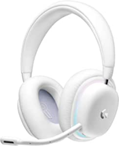 Logitech G735 Wireless Gaming Headset, Customizable LIGHTSYNC RGB Lighting, Bluetooth, 3.5 MM Aux Compatible with PC, Mobile Devices, Detachable Mic - White Mist - G735 Headset