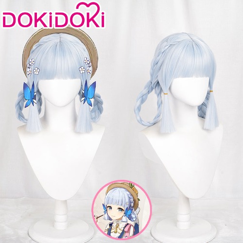 DokiDoki Game Genshin Impact Cosplay Kamisato Ayaka  Springbloom Missive Wig Long Blue Hair | Kamisato Ayaka-PRESALE