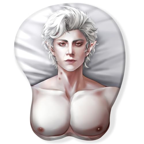 Mankanonga 3D Cartoon boob mousepad Anime Mouse Pads Astarion bg3 merch Gaming Mousepads Astarion Style A Desk Mat 2Way Skin