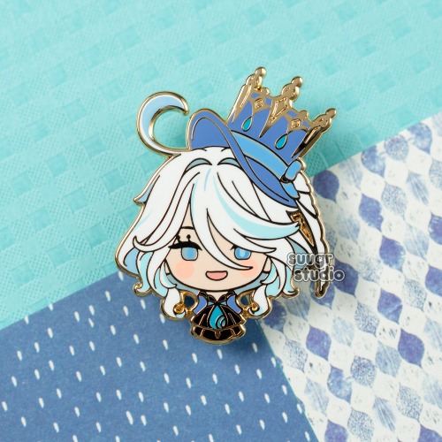 BACKORDER - Genshin Impact Furina/Focalors Fontaine Hard Enamel Pin - [A Grade] / Locking Clasps