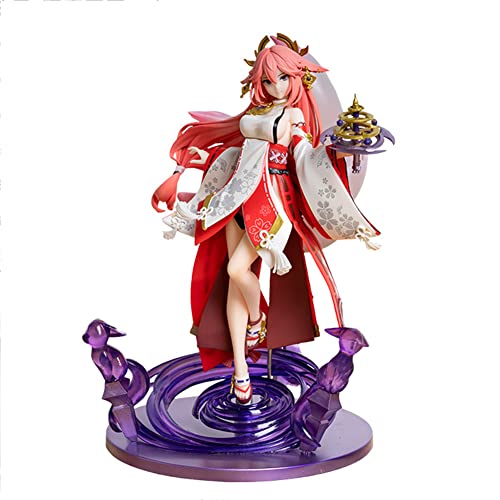 Zhongkaihua Yae Miko Action Figure, Cute Anime Figurine Character Pvc Model Statue Home Decoration Ornaments Statue Collectible Gift 24CM - Yae Miko - 24CM
