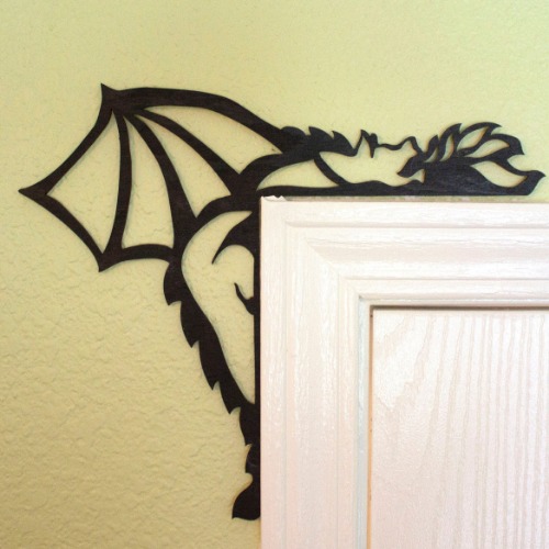 Corner Art- Dragon - Painted black
