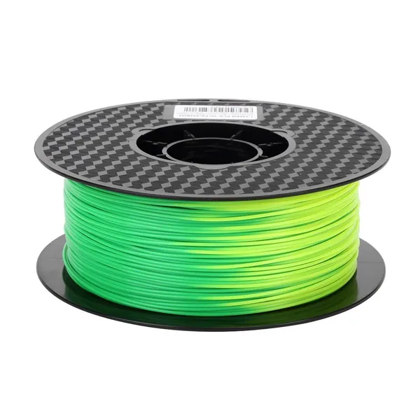Color Change PLA Filament Green to Yellow 3D Printer Changing Filament 1.75 mm 1KG Spool 2.2 LBS Printing PLA Material Color Changing with Temperature