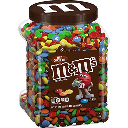 M&M's Milk Chocolate Candies 3Lb 14oz Jar Limited - Chocolate - 3.875 Pound (Pack of 1)