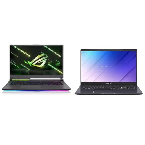ASUS ROG Strix G17 (2022) Gaming Laptop, 17.3” 144Hz IPS FHD Display & Vivobook Go 15 L510 Thin & Light Laptop Computer, 15.6” FHD Display - Laptop + Computer, 15.6” - 17” | RTX 3050