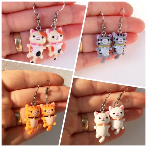 Par de Brincos Gatinho | Resina | aesthetic | Kawaii