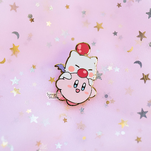 BACKORDER - Poyo & Moogle Hard Enamel Pin - [A Grade] / Locking Clasp