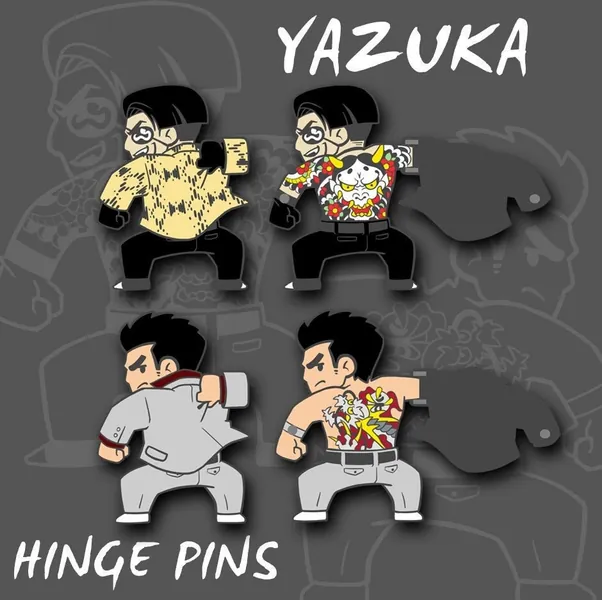 YK Kiryu and Majima[Enamel Pin]