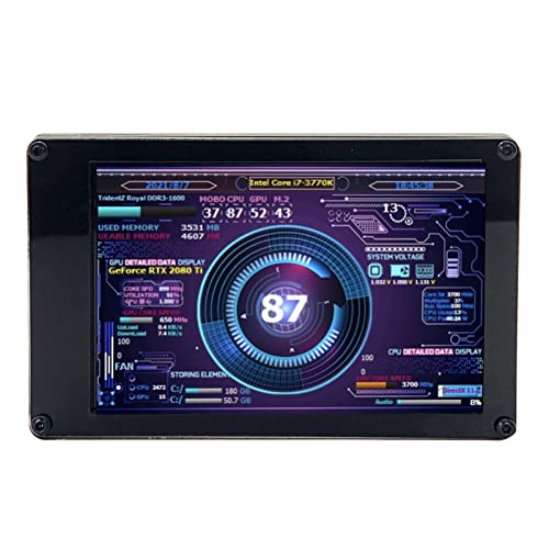3.5in Computer Temp Monitor, USB Mini Screen for AIDA64 PC CPU RAM Sensor Panel Display,Computer Temp Monitor for Raspberry Pi for Linux for Windows