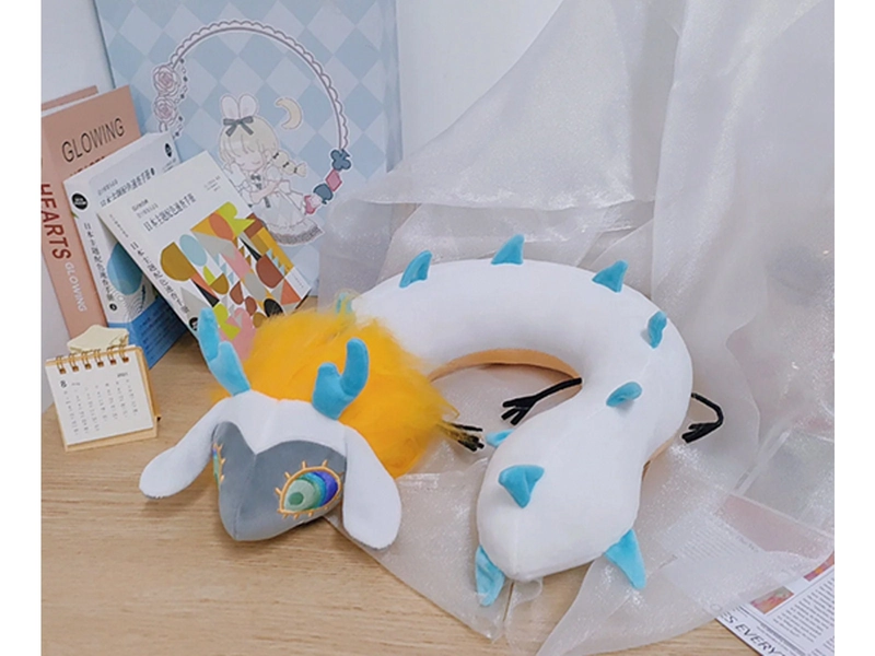 The Legend of Zelda Light Dragon Plush Neck Pillow, Tears of The Kingdom Adorable Neck Cushion, Stuffed Toys, Travel Pillow, Zelda Furret