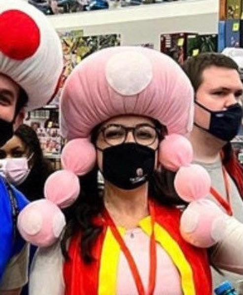 Toadette Hat with Pigtails