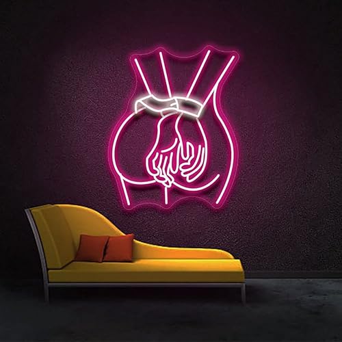 Neon Lights LED Sexy Lady Neon Light Sign Couleur Art Neon Sign USB Neon Lights Neon Light Mur Décoratif Neon Signs for Halloween Room Decoration,B - B