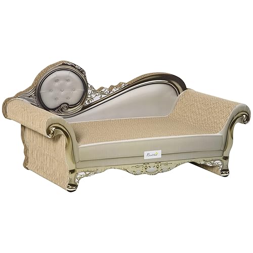 PawHut Cat Scratching Bed Pet Furniture Scratching Post w/ Catnip - Brown - Brown - 60 x 29 x 29.5 cm