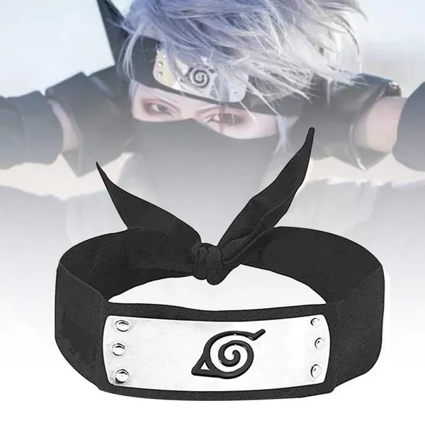 Leaf Village Ninja Headband for Naruto Costume Cosplay Headband - Black