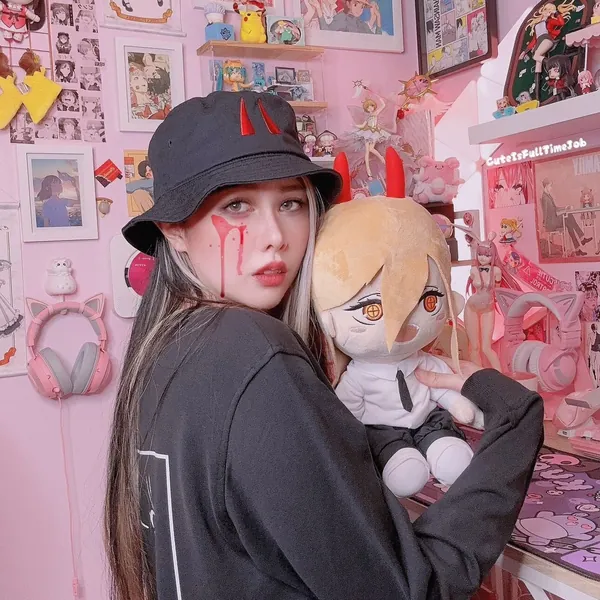 Power Horns | Organic Anime Bucket Hat, Chainsaw Man Power, Power CSM, CSM Bucket Hat, Anime Inspired, Chainsaw Man Inspired Hat, Kawaii,