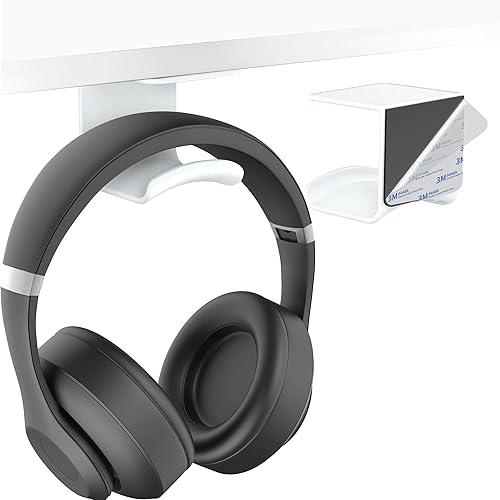 Cozycase Universal Headset Halterung Tisch - Kopfhörer Halter Wandhalterung Holder mit starkem Klebeband, Kopfhörerhalter Headset Ständer für die meisten Gaming Kopfhörer (Weiß) - Weiß - 1 Stück