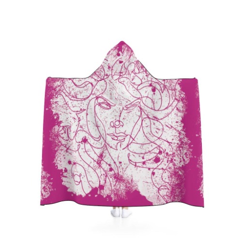 Medusa Scribble Hooded Blanket - 50" × 40"