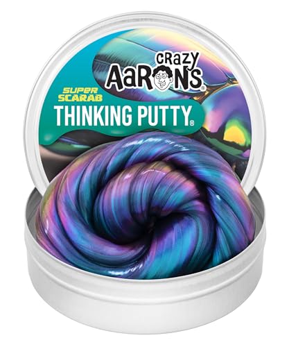 Crazy Aaron's Super Illusions Super Scarab Thinking Putty® - 4" Tin Multi-Color Thinking Putty - Non-Toxic Sensory Play Putty - Never Dries Out - Creative Toy for Kids and Adults - Super Scarab