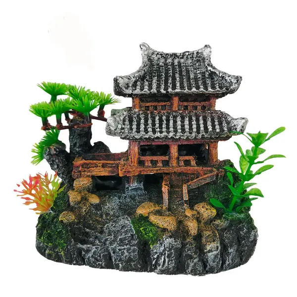 Hamiledyi Aquarium Classical Resin Castle Decorations Fish Tank Realistic Details Castle,Hand Painted Eco-Friendly Fish Tank Hideout Castle Aquarium Accessories