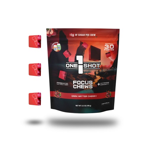 Dark Matter Cherry Focus Chews ft. Stellaris® | Nootropics, Vitamins & Immunity (Approx. 30 Pieces)