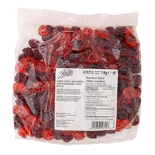 Koala, Juice Berries Gummy Candy, Bulk Bag, 1KG