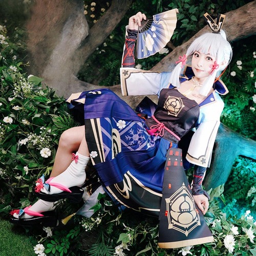 Ayaka Costume Genshin Impact Chinese - Purple / XL