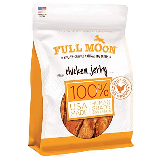 Full Moon Chicken Jerky Healthy All Natural Dog Treats Human Grade Made in USA Grain Free 12 oz - Chicken - 12 Ounce (Pack of 1)