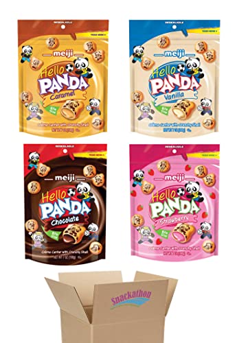 Hello Panda Cookies (4-Flavor Bags, Pack of 4) - 4-Flavor Bags - 7 Ounce (Pack of 4)