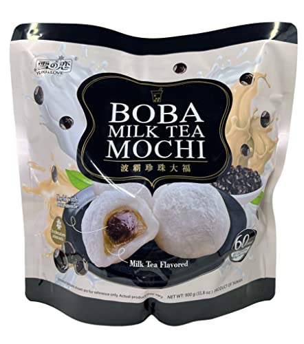 Yuki and Love Boba Milk Tea Mochi, 60 Count, 31.8 Oz - 60 Count (Pack of 1)