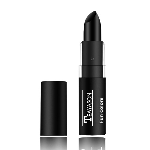 Matte Black Lipstick Lip Gloss,Professional Vampire Clown SFX Cosplay Goth Halloween Makeup,Eye Black Face Body Paint Stick for Sports - Black - Black