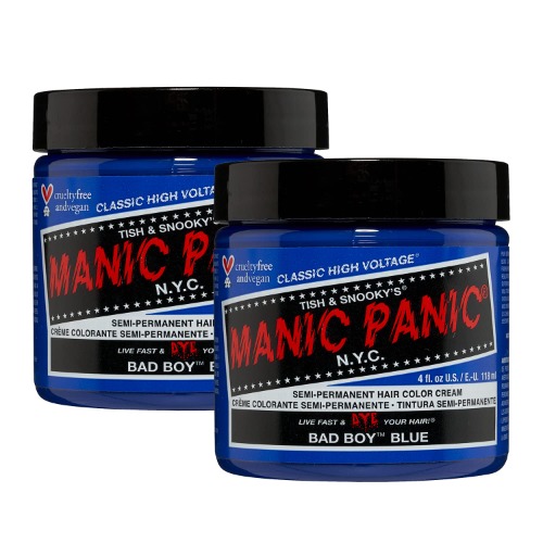 MANIC PANIC Bad Boy Blue Hair Dye Classic 2 Pack - 