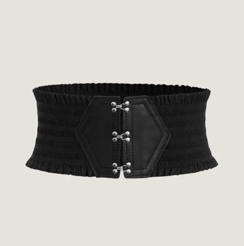Hook And Eye Frill Trim Belt