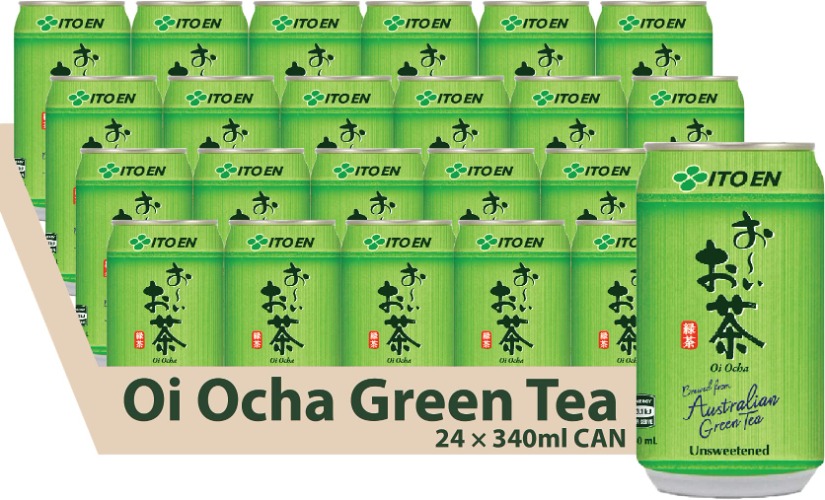 ITO EN - Oi Ocha Unsweetened Green Tea Brewed from Australian Tea Leaves, 24×340ml