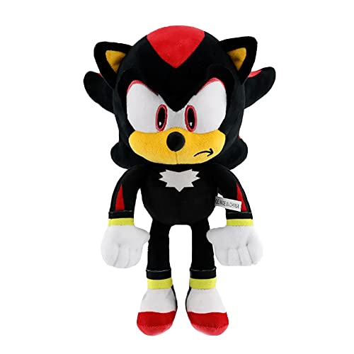 Adenzai - Shadow The Hedgehog Plush Toy - Super Soft Black Sonic Hedgehog Figure - Perfect Shadow for Kids Boys & Girls Gift Plush Figure for Kids - 12'' (Black) - Black