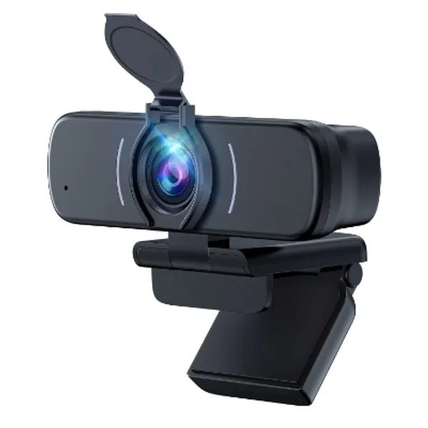 Webcam, Webcam with Microphone, 2022 New Version USB Webcams with 3D Denoising and Automatic Gain, Plug  Play 1080p Webcams for Video Calling, Online Classes Video Conference