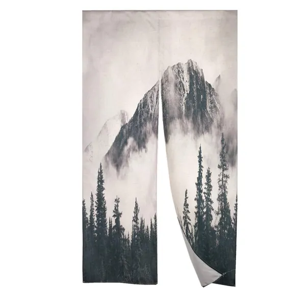 MYRU National Parks Japanese Noren Curtain Mountain Doorway Curtain Tapestry (33 by 59 Inch,Mountain)
