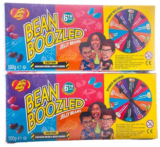 Jelly Belly Jelly Beans, Bean Boozled 5th Edition, Spinner Set - 100g, Pack of 2 - Bean Boozled 2pk