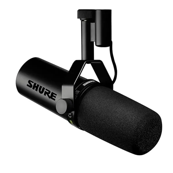 Shure SM7dB Micrófono dinámico para retransmisiones, podcasts y grabación, Amplio Rango de Frecuencias, Sonido cálido y Suave, construcción sólida, Paravientos Desmontable - Negro