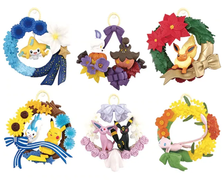 Pokemon - Wreath Collection: Seasonal Gifts - Re-ment Blind Box Mini Figure (or Box of 6) [In Stock, Ship Today] - Blind Box