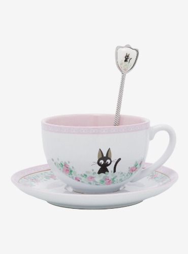 Studio Ghibli Kiki’s Delivery Service Jiji Teacup & Spoon Set - BoxLunch Exclusive 