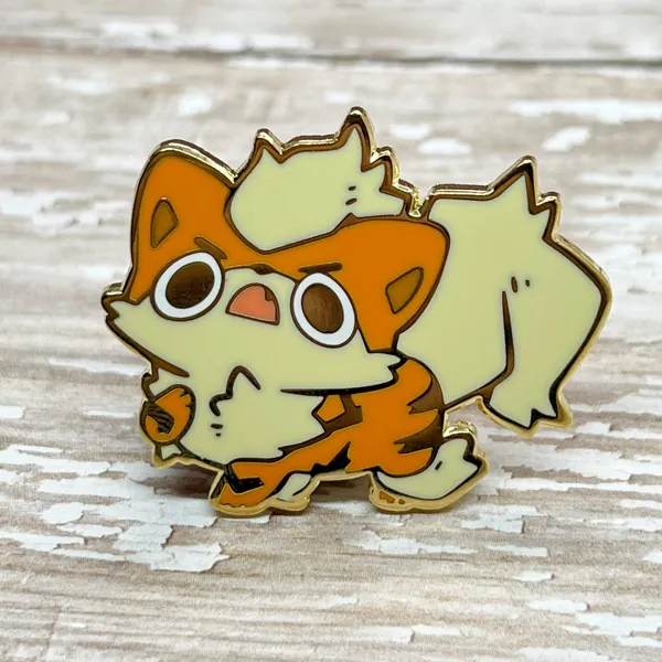 Angry Arcanine Flawed Hard Enamel Pin - 1.5in