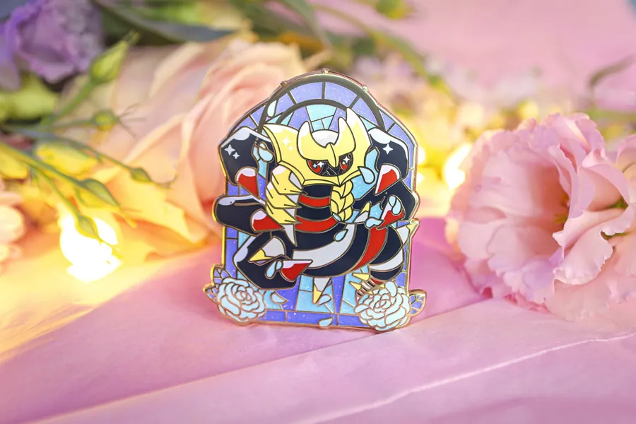 Jumbo Giratina Enamel Pin - Pokémon Legends and Flowers