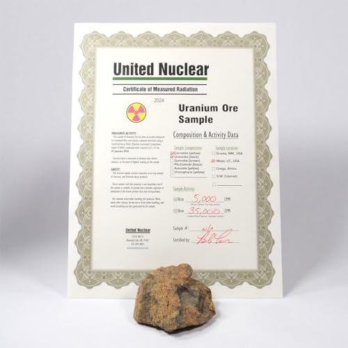 United Nuclear Generic Uranium Ore, Range 'B' 3,500 to 5,000 CPM
