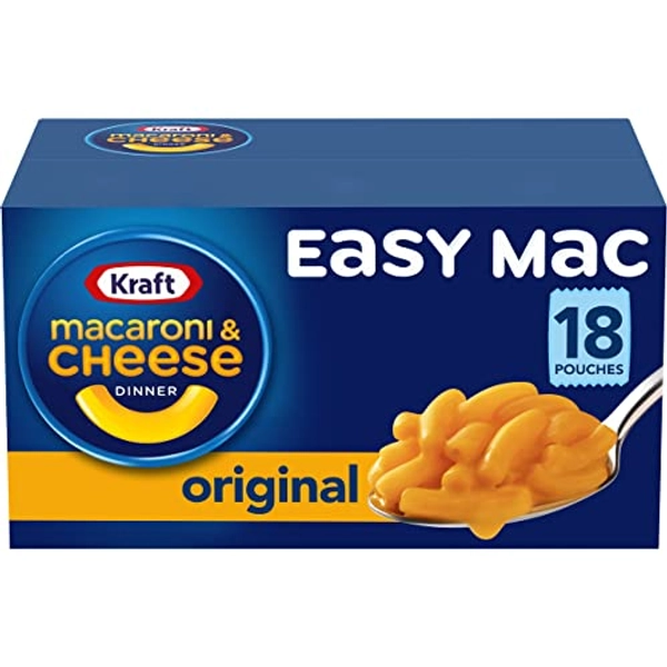 Kraft Easy Mac Original Macaroni & Cheese Microwavable Dinner (18 ct Packets)