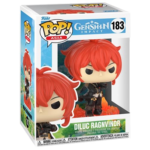 Funko Pop! Games: Genshin Impact - Diluc Ragnvindr - Pop! Asia - Vinyl-Sammelfigur - Geschenkidee - Offizielle Handelswaren - Spielzeug Für Kinder und Erwachsene - Games Fans