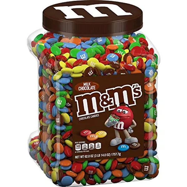 M&M's Milk Chocolate Candies 3Lb 14oz Jar Limited
